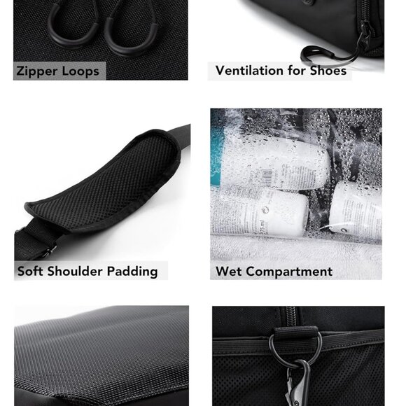 Gym Bag V2 for Men and Women with Shoe & Wet Compartment - Duffle Bag for Travel - Picture 3 of 8